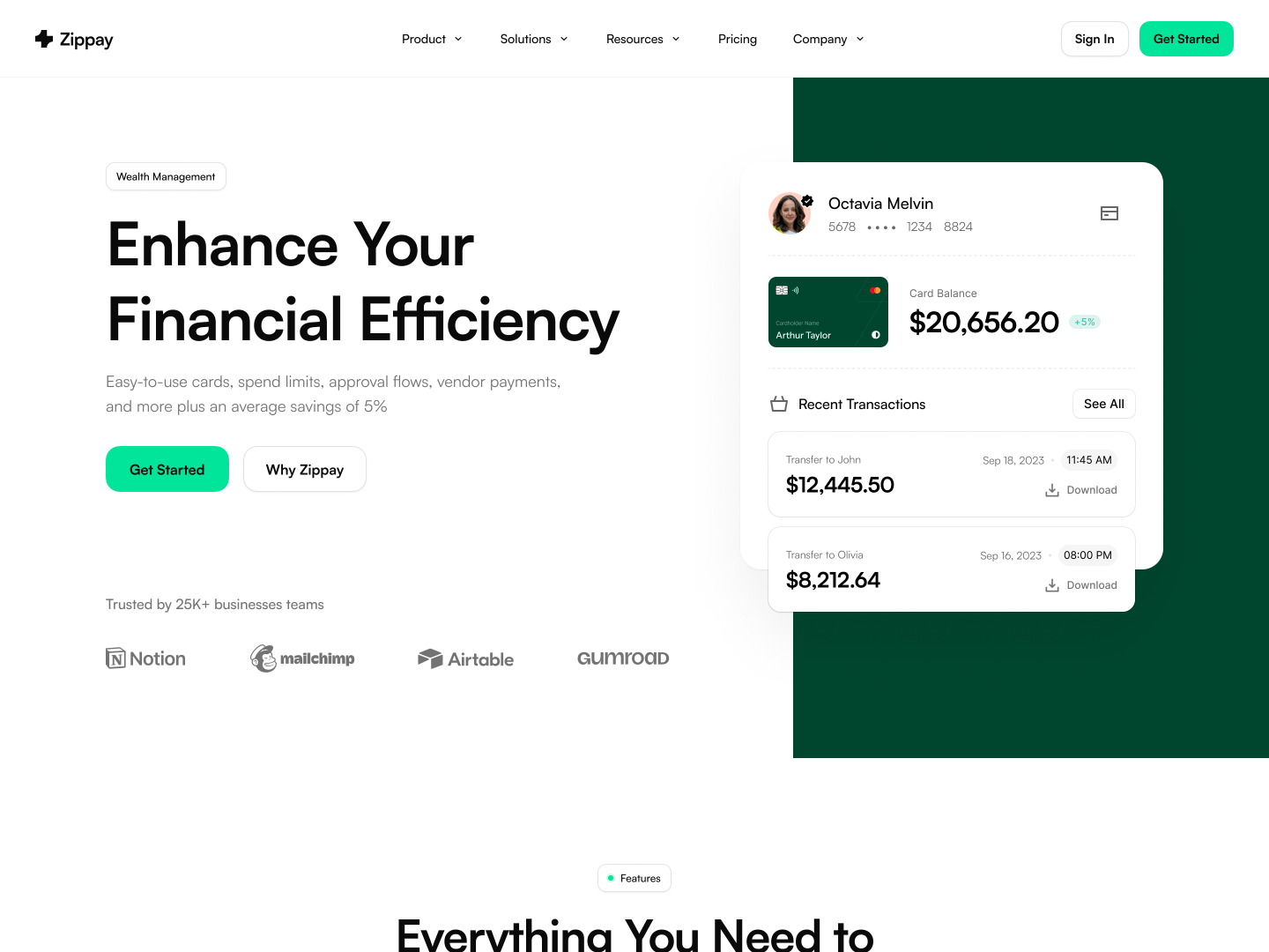 Zippay Astro SaaS template preview